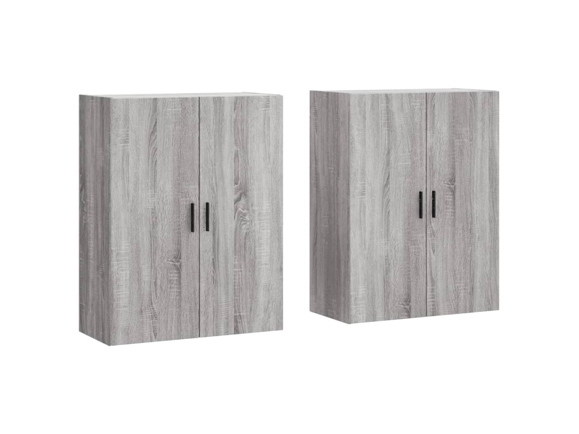 Juego de 2 armarios de pared, gris, Sonoma, 69,5 x 34 x 90 cm, MAISON EXCLUSIVE