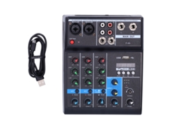 Mixer De Áudio Usb Profissional 4 Canais Low Noise Para Karaokê Home Stage Ktv Live F4a