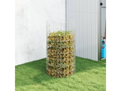 Compostador de jardín de acero galvanizado de Ø50 x 100 cm, DKD HOME DECOR