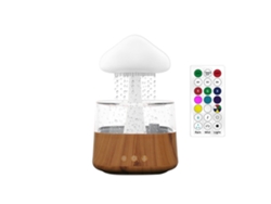 Humidificador de nube para el hogar, difusor de fragancias, luz para dormitorio con control remoto, grano de madera Cuich