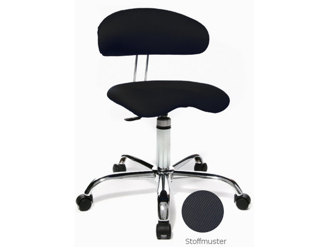 TOPSTAR Silla de Oficina / Silla Giratoria Sitness 40 Tejido Negro Cromado