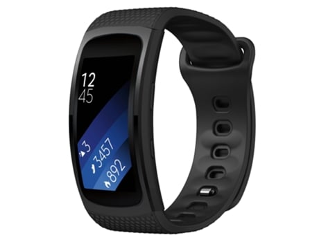Correa de reloj inteligente para Samsung Gear Fit2 Pro de silicona, Talla: L (negro)