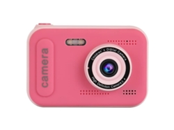 Mini cámara digital para niños 1080P Cámara de vídeo digital para niños Lente dual Pantalla IPS de 2,4 pulgadas (rosa) CHRONUS