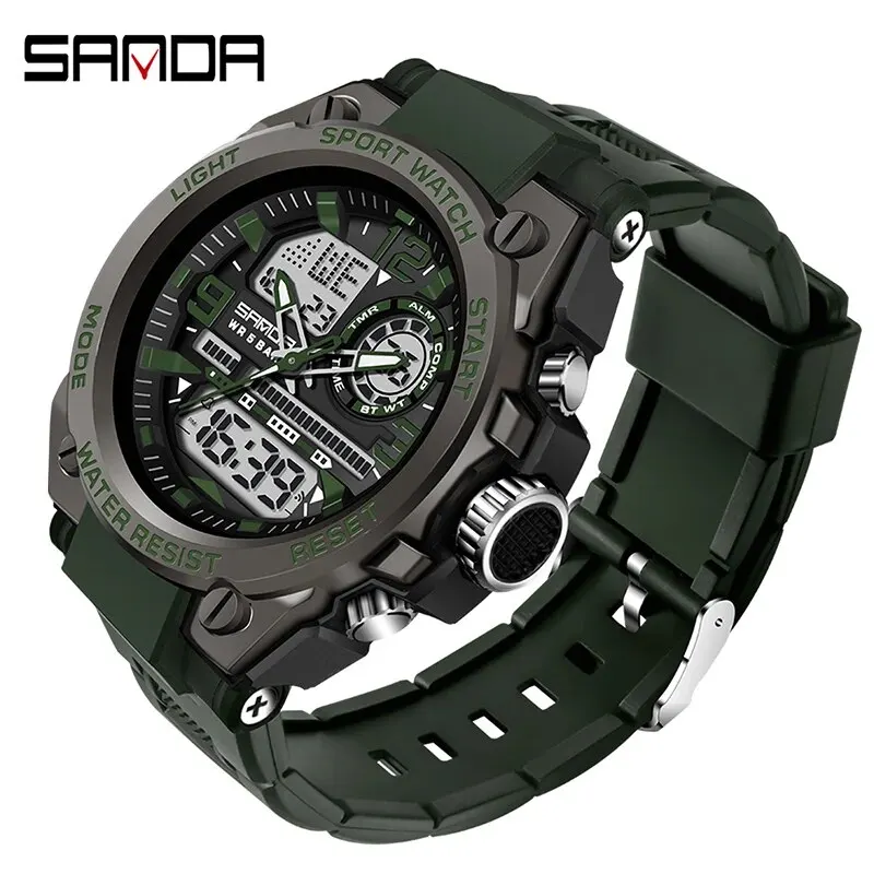 Reloj De Hombre (verde), Resistente Al Agua Hasta 5 Atm, Movimiento De Cuarzo.