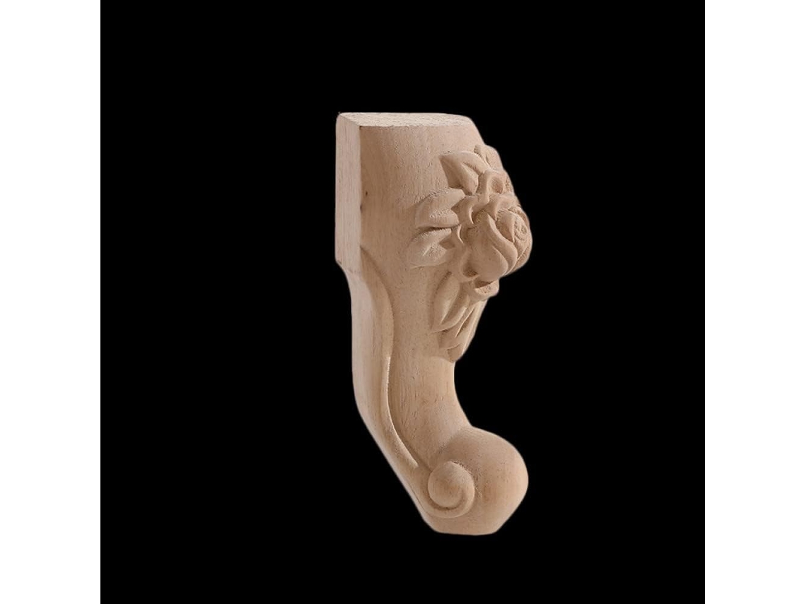 J5,12 Muebles Con Patas De Madera Maciza, Tallado Floral, Sofá, Soporte Para Tv