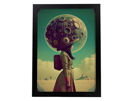 NACNIC Poster Detector En Estilo Surrealismo Cinematográfico Ilustraciones y Grabados de Historieta Abstracta y Artística A3 Marcos Negros