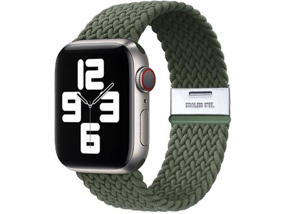 Correa Trenzada Ajustable para Apple Watch Series 5 44mm Verde