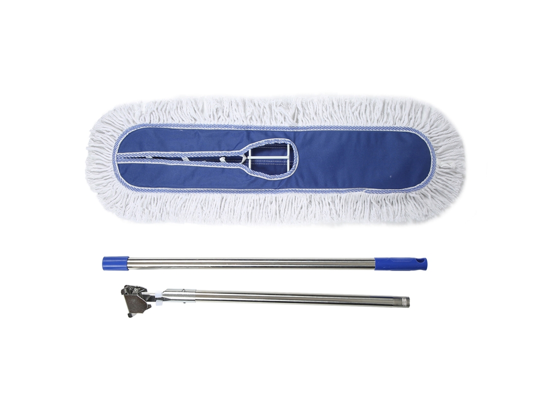 Fregona plana de tela Oxford con rotación de 360 grados para limpieza de pisos, ideal para hoteles, fábricas y hogares, 80 cm/31,5 pulgadas