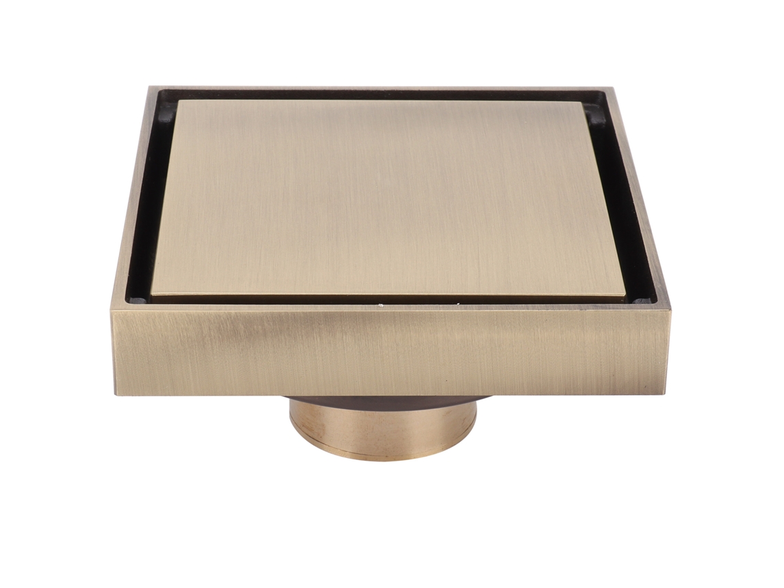 Desagüe desodorante de bronce antiguo de 10 x 10 cm para cocina, baño y hotel.