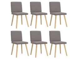 Maison Exclusive - Sillas De Comedor 6 Unidades De Tela Gris Taupe