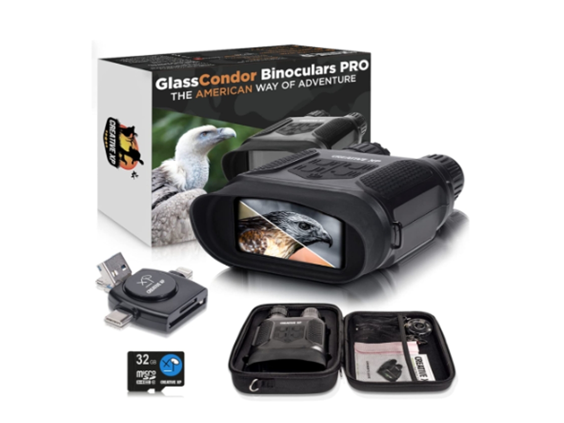 Gafas de visión nocturna, binoculares militares digitales con lente infrarroja, equipo táctico de caza y seguridad Bestvite (negro)