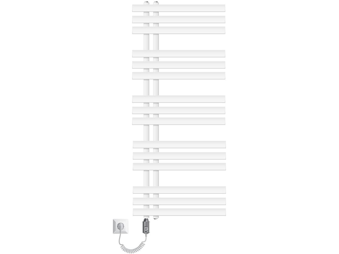 Radiador eléctrico de baño con elemento calefactor 1200 W 500 x 1200 mm Blanco LUXEBATH