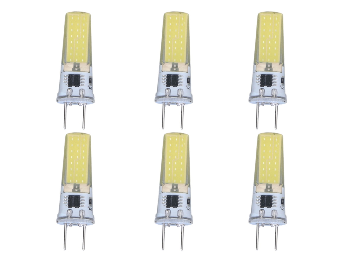 Rebe-6 Piezas Bombilla Led G8 5w Regulable Cob Ahorro Energético 360 Grados 50000 Horas 100-120v