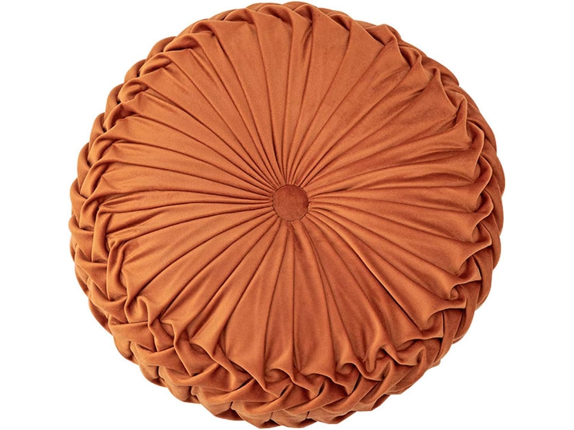 Cojín Redondo Calabaza - Terciopelo 3d 38cm