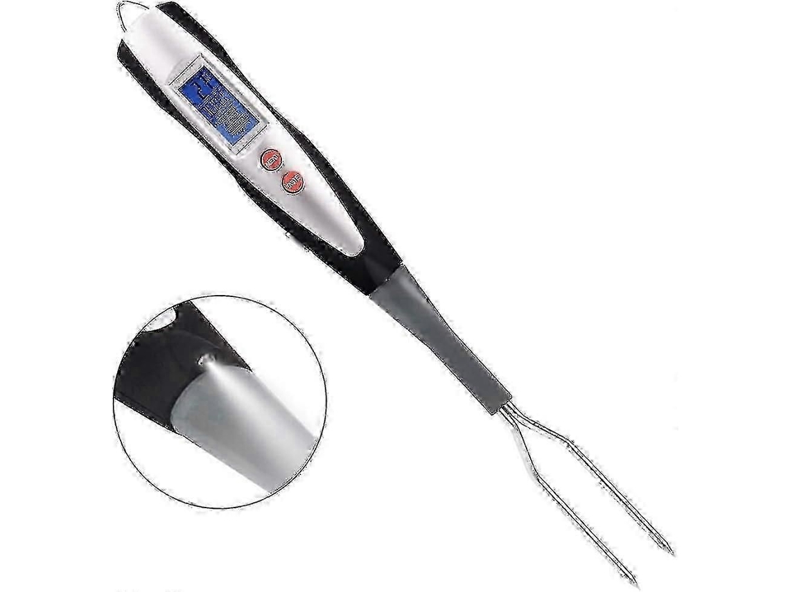 Tenedor termómetro para carne y barbacoa con pantalla digital, termómetro de cocina digital, tenedor de lectura instantánea de GOKOCO