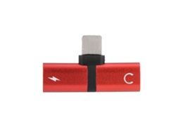 Adaptador De Audio (carga Y Audio 2 En 1) Accesorios Para Auriculares Apple Vendidos Exclusivamente En Almacenes Extranjeros Rojo