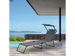 Tumbonas CASA.PRO (Acero - Gris - 188x53x27 cm)