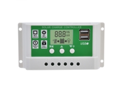 Controlador de carga solar inteligente con doble puerto USB, 12/24 V, panel solar PWM