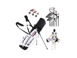 Conjunto de tacos de golfe femininos Costway, 15 peças, modelo Destro, com bolsa de suporte (460cc - Liga - Vermelho)
