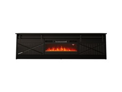 Mueble de TV CAMA MEBLE GRANEROKOM C/C Negro Laminado Madera MDF Aglomerado 200x56,7x35 cm