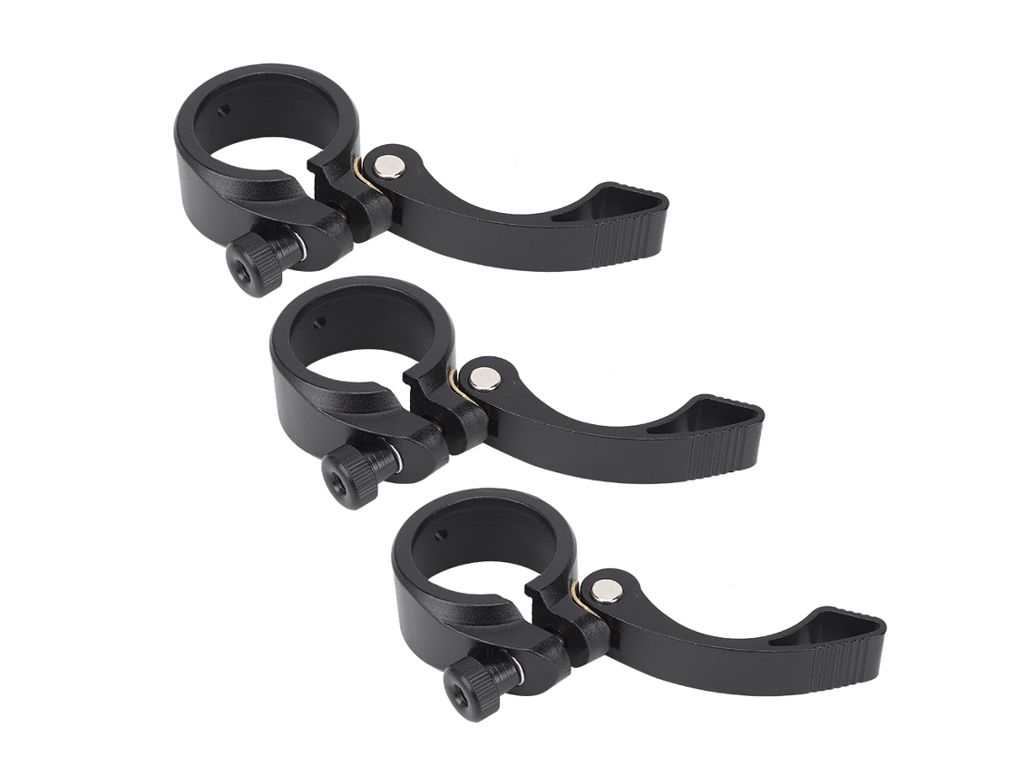 Abrazadera De Tija De Sillín De Bicicleta De Aluminio De Liberación Rápida De 3 Piezas, 40 Mm, Color Negro, Accesorio Ligero Para Bicicleta
