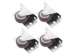 4 Piezas Ruedas Muebles Montaje Lateral Ruedas Placa Plana