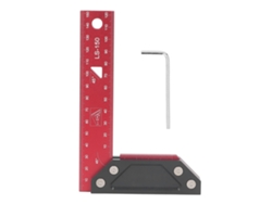 Regla Angular Para Carpintería De 150 Mm De Largo, Doble, 45/90 Grados, Con Marcas De Medición, Fabricada En Aluminio Duradero.