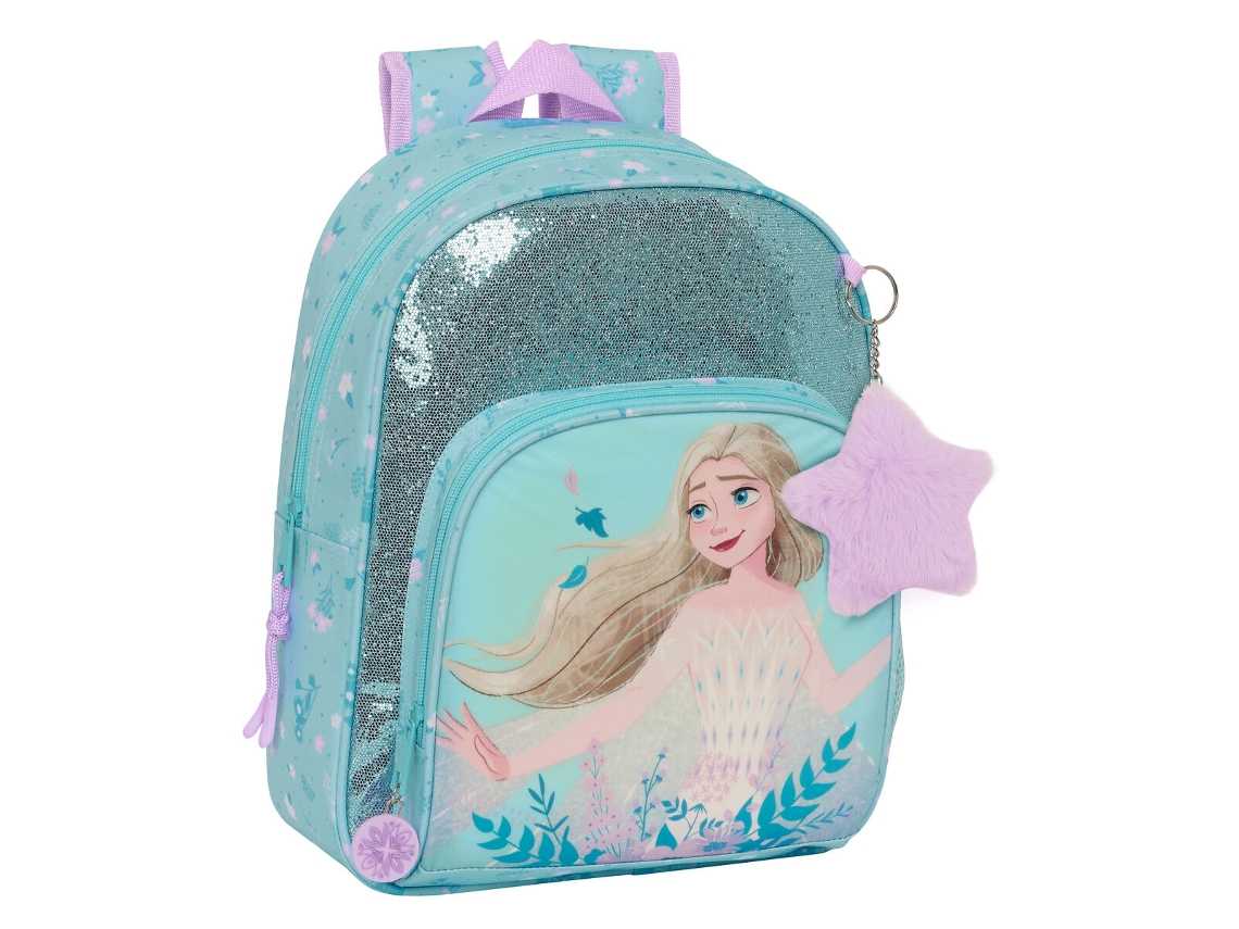 Mochila Escolar FROZEN Hello spring (Azul claro - Poliéster 300D)