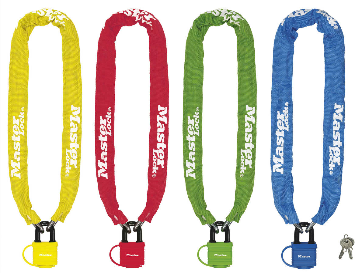 Master Lock Candado bicicleta con cadena llave 90 cm color al azar 8390eurdprocol ideal para electrica