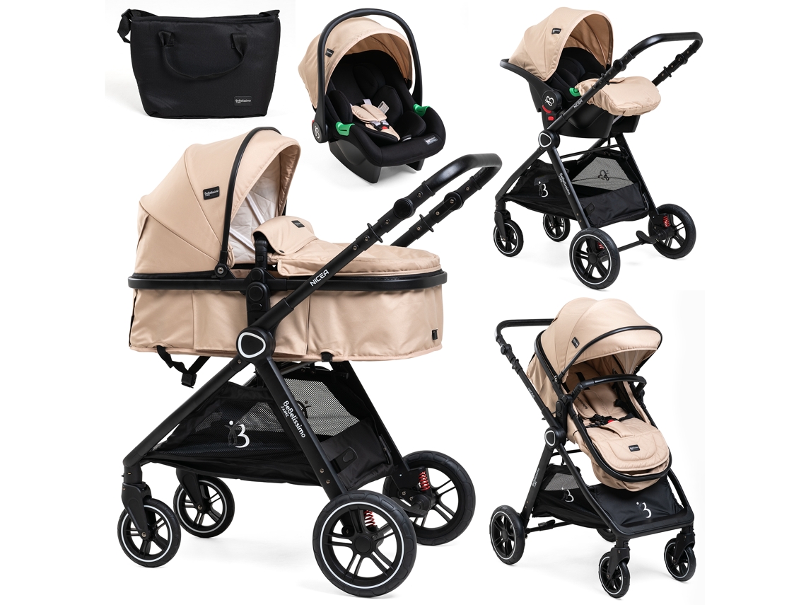 Trio Cochecito Bebé 3 en 1 0-22 kg BEBELISSIMO Nicea Beige