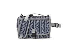 Bolsa cambiadora portátil, impermeable, lavable, plegable, para bebés y mamás, ideal para exteriores (lunares grises)