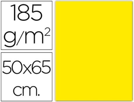 0040221 :CARTOLINA 185 GRS 50X65 CM. GUARRO. AMARELO CANARIO Preco Uni. venda multiplos 25