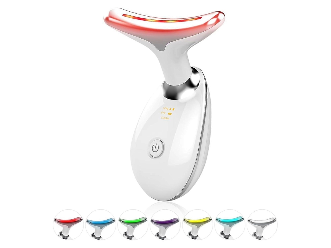Dispositivo de fototerapia facial basado en la triple acción de LED, calor y vibración.