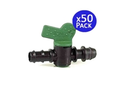 Llave de Paso Riego Por Goteo 16Mm a Toma Pack 50 SUINGA
