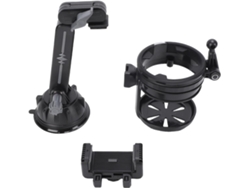 Soporte Para Teléfono De Coche 2 En 1 Con Ventosa Potente Y Rotación De 360°.