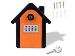 Caja De Llaves Chrui Grande Segredo 4 Dígitos Llave 15x13.5x5.5cm (naranja)