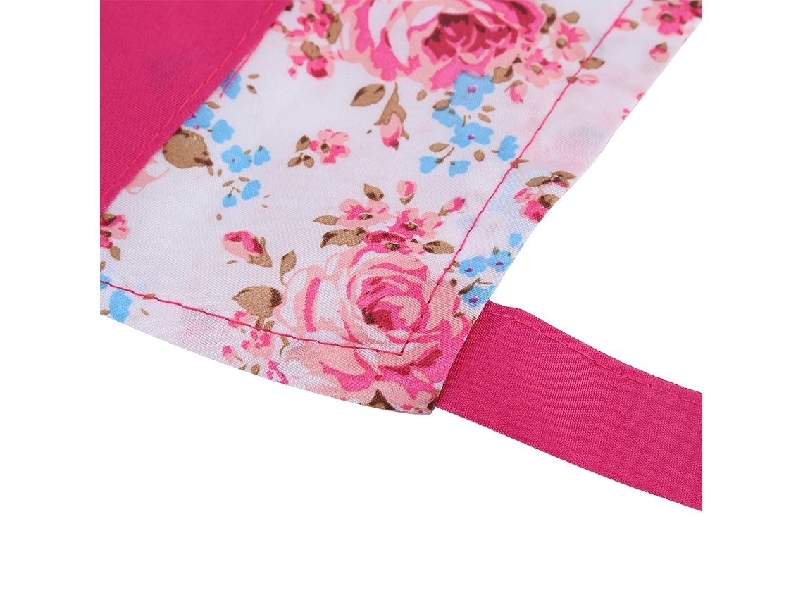 Delantal De Cocina Con Lazo Y Bolsillo, Estampado De Rosas, Para Mujer