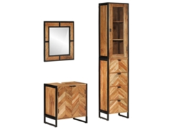 Conjunto 2 de muebles baño VIDAXL madera maciza acacia y hierro
