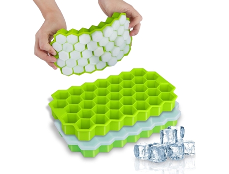 Molde para hielo en forma de panal, color verde