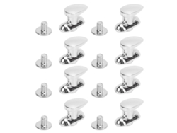 20 Rebites de Couro 12mm com Parafuso 4.5mm Liga de Zinco para Reparo e Decoração