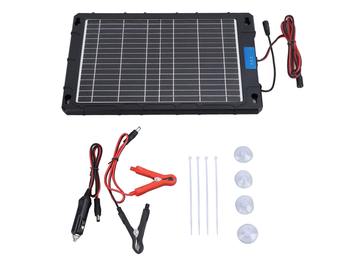 Panel solar monocristalino de alta eficiencia, 20 W, 18 V, multifuncional, portátil, cargador para teléfono móvil, tableta y cámara.