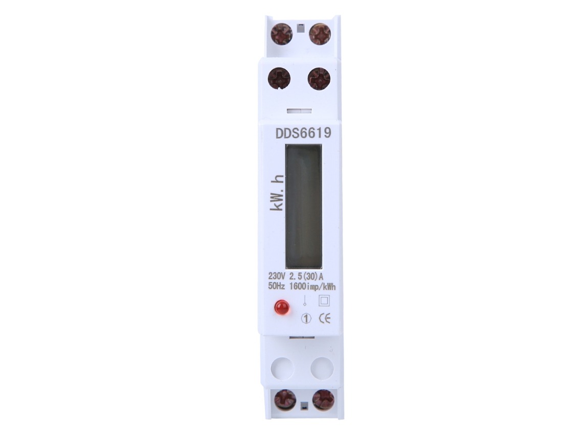 Medidor Digital Para Energía Eléctrica Monofásica 230v 30a Dds6619-002 Para Uso Residencial