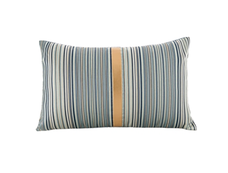 Fronha Decorativa Lujo Azul Sin Núcleo Padrão Vertical 30*50Cm JEIIBRZUI