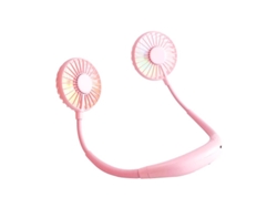 Ventilador de cuello ligero recargable por USB de 2000 mAh con aroma, luz LED de colores y 3 velocidades, fácil de usar, material duradero STELASPLEN