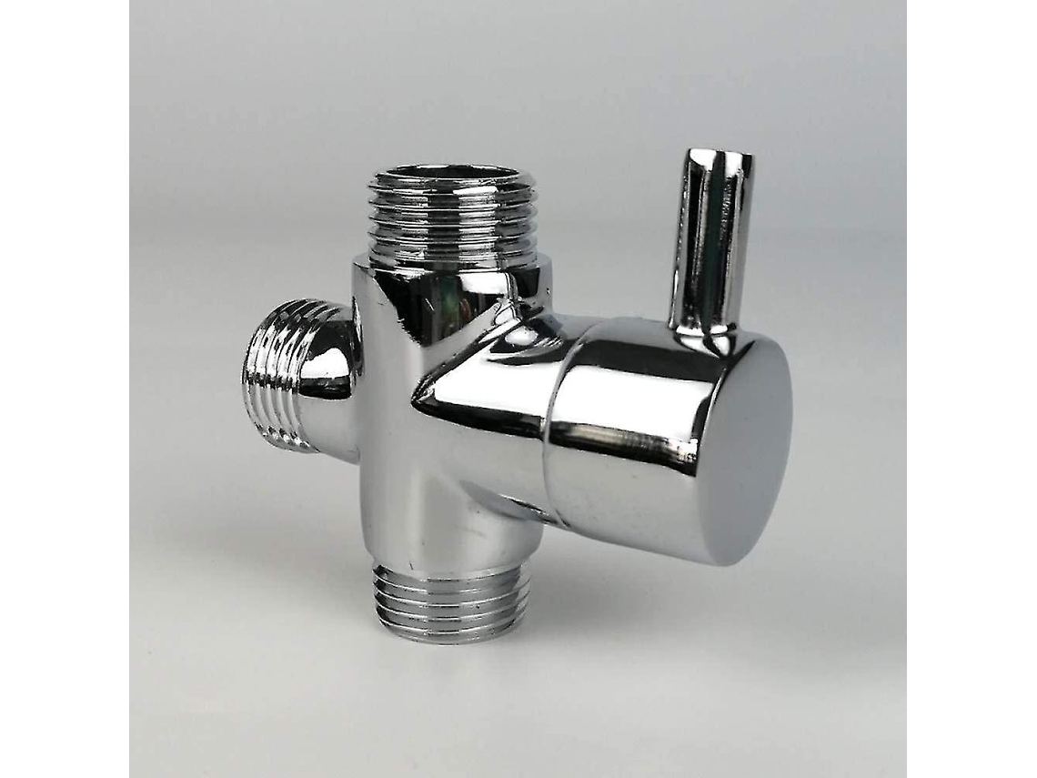 Válvula Desviadora Macho G1/2, Adaptador T Grifo Latón Cromado, Accesorio Grifo Ducha Baño, Desviador De Agua 3 Vías
