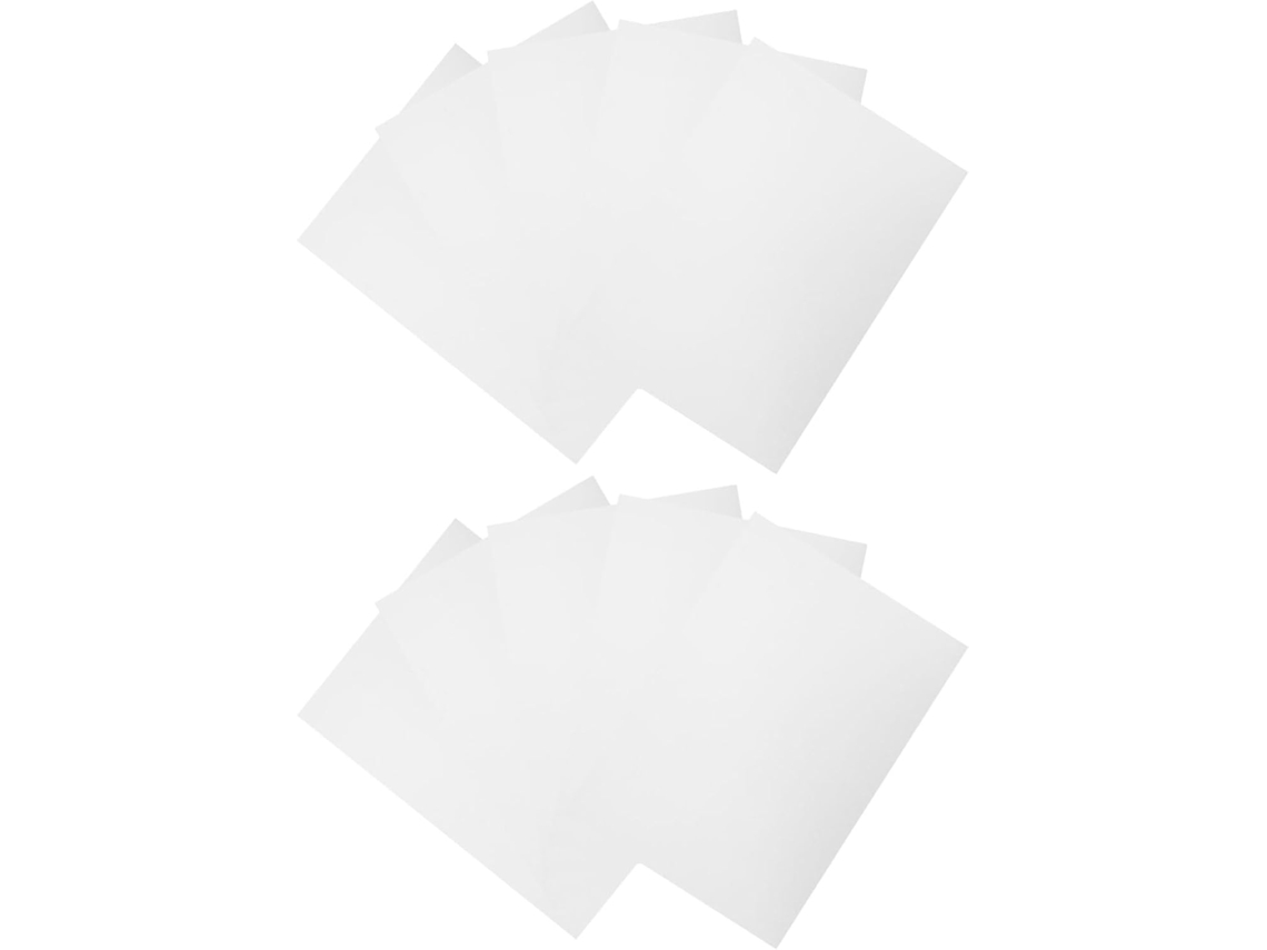 Paquete de 10 láminas de PVC mate, tamaño A4, 0,3 mm de grosor, para manualidades y artes plásticas, láminas protectoras rígidas. SFUSHOS