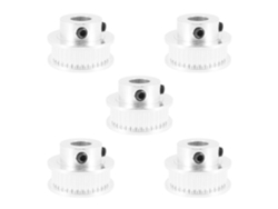 5x Aluminum Gt2 36 Teeth 8mm Bore Timing Belt Pulley Flange Synchronous Wheel For 3d Printer