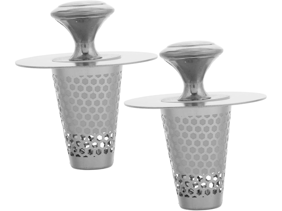 Juego de 2 filtros de desagüe para fregadero con malla para la recolección de cabello, ideales para baños, lavanderías, casas rodantes y fregaderos Slowmoose.