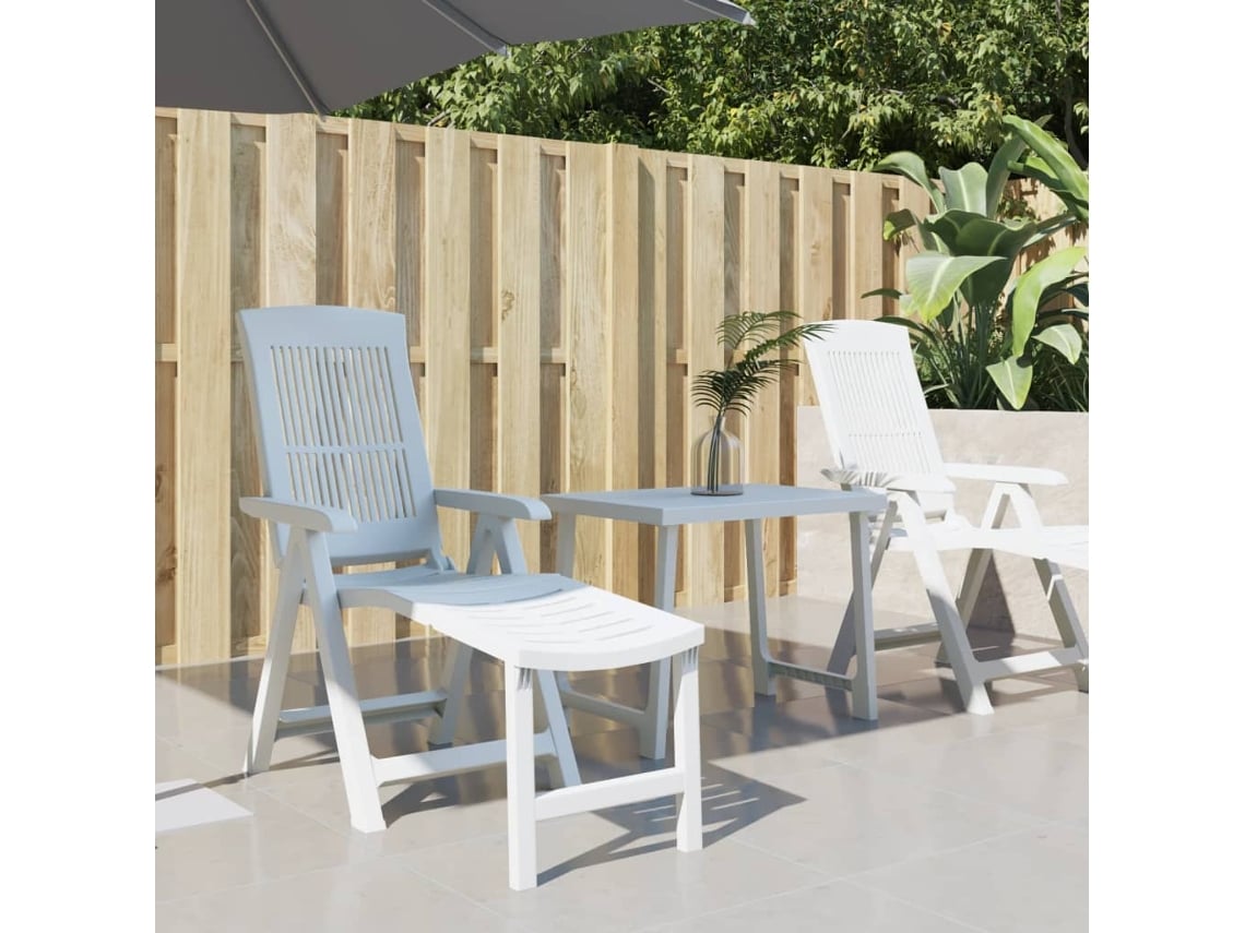 Tumbona de plástico blanca DKD HOME DECOR