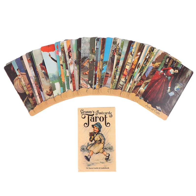 Cartas De Tarot De Postales De La Abuela, 78 Cartas De Tarot, Un Juego De Cartas De Adivinación, Que Contiene 78 Postales Reales.